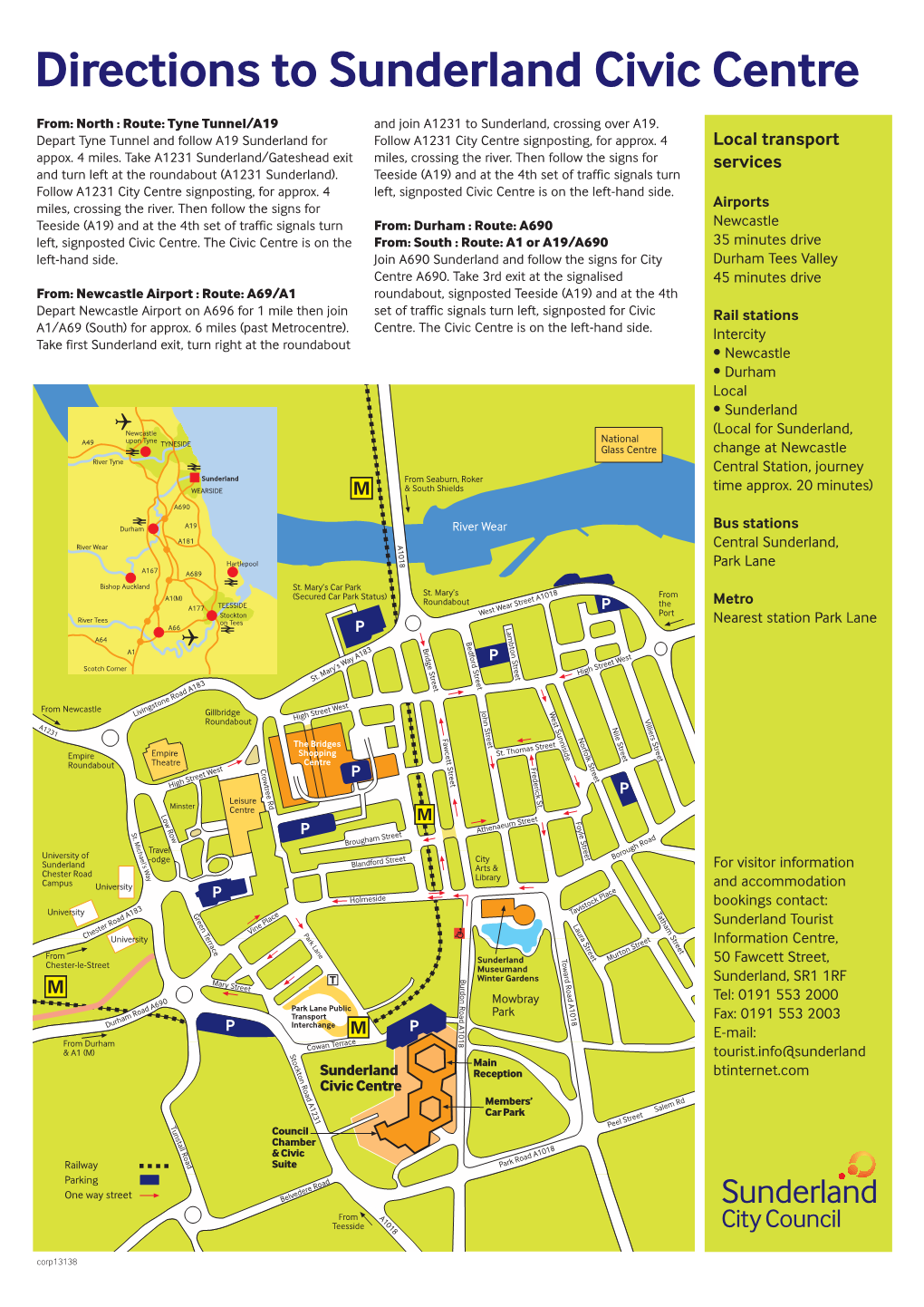 Directions to Sunderland Civic Centre