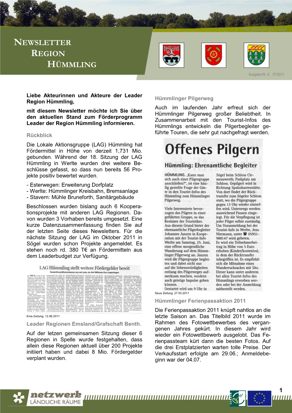 Newsletter Region Hümmling