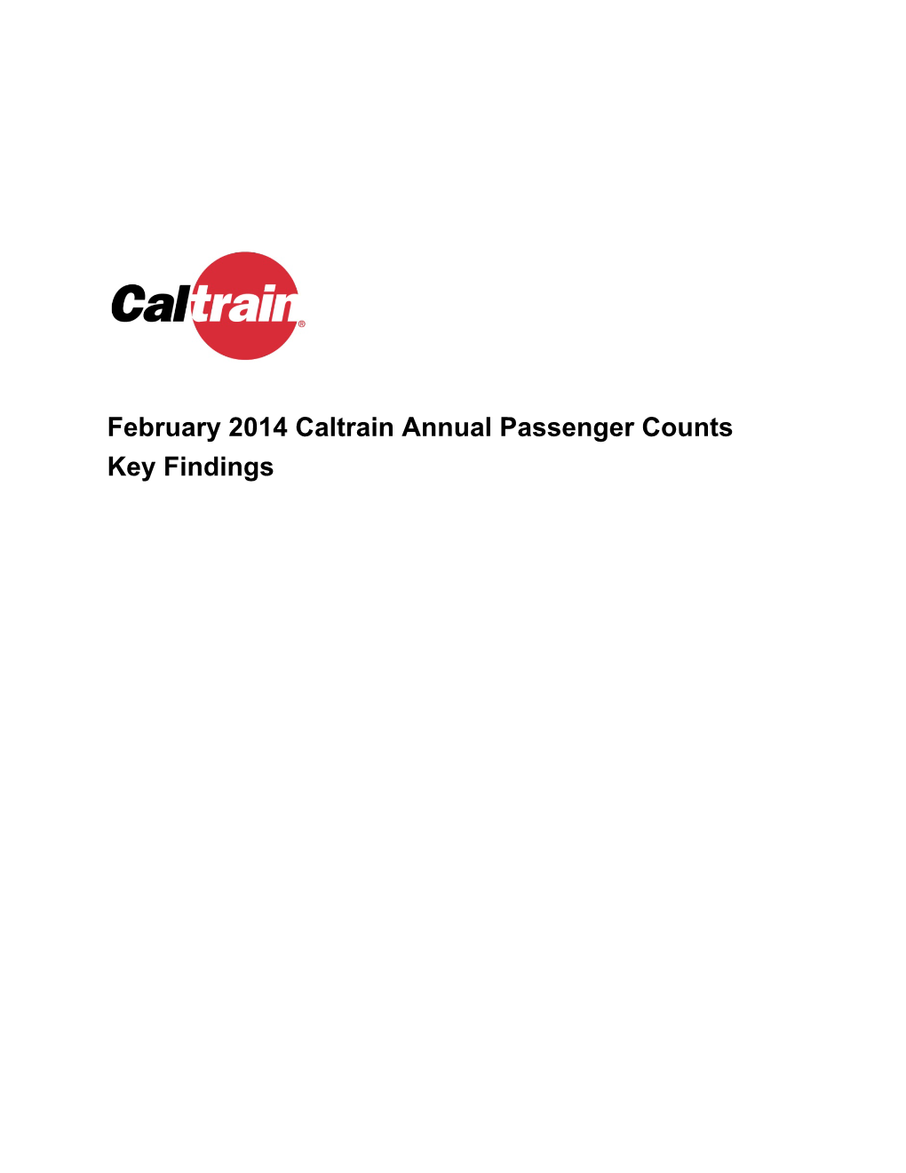 2014 Annual Passenger Counts