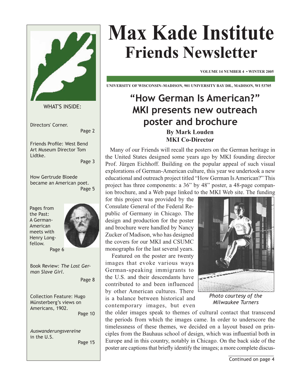 Newsletter Winter 2005