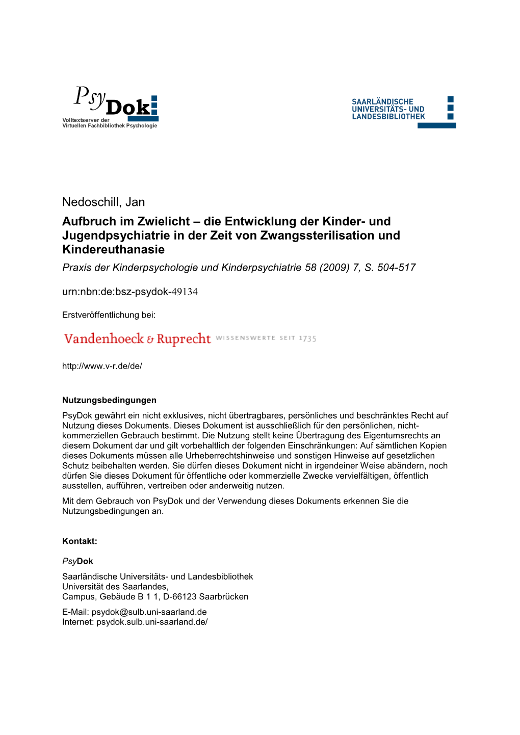 Nedoschill, Jan Aufbruch Im Zwielicht – Die Entwicklung Der Kinder