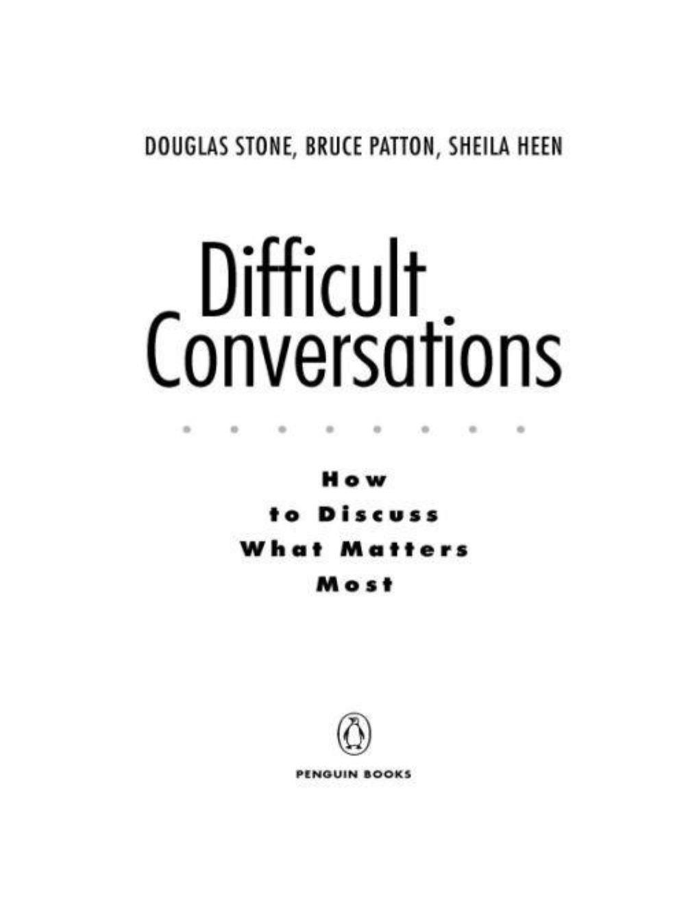 Difficult Conversations