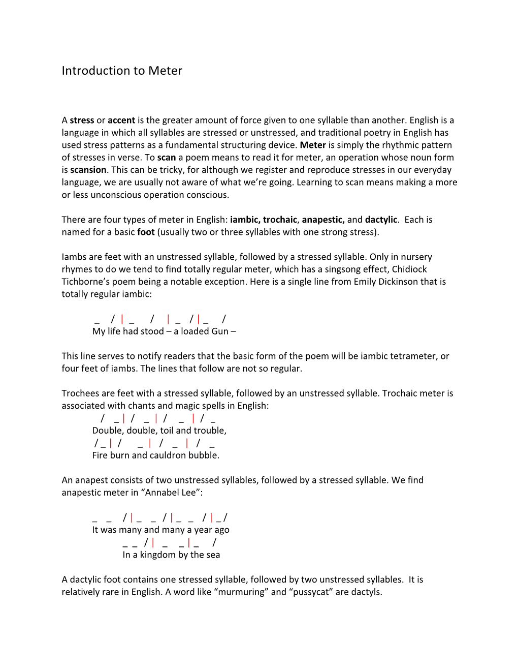 Introduction to Meter