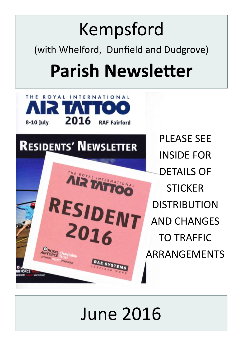 Kempsford Parish Newsletter June 2016