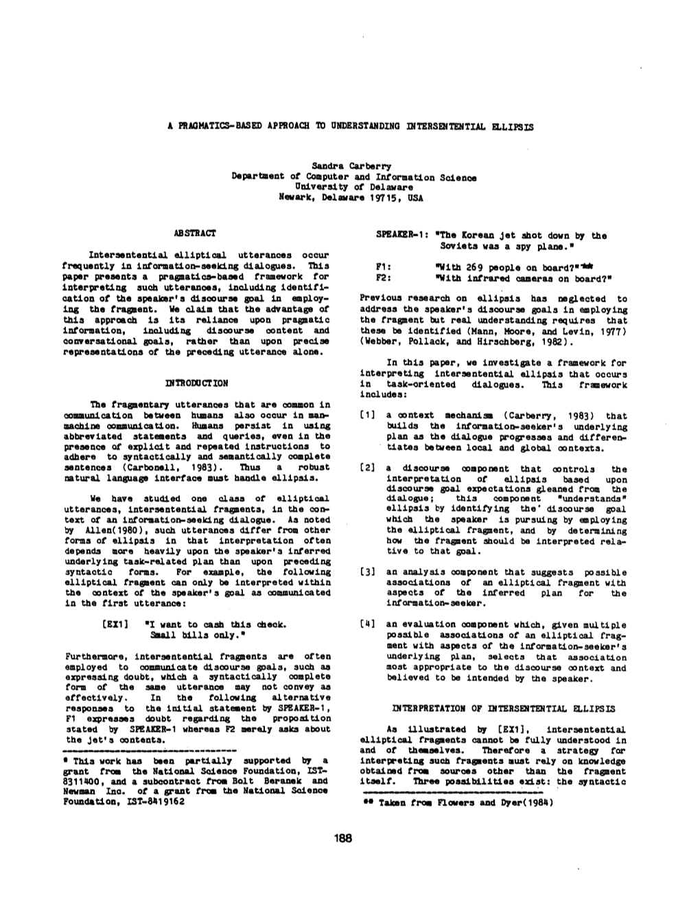 A Pragmatics-Based Approach to Understanding