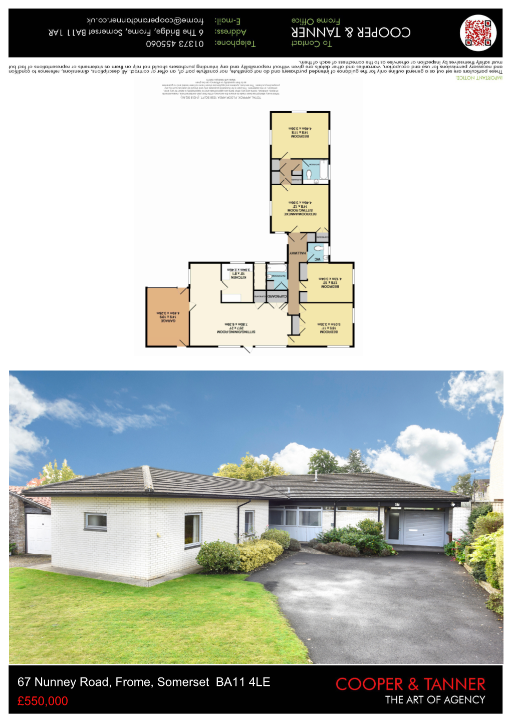 67 Nunney Road, Frome, Somerset BA11 4LE £550,000