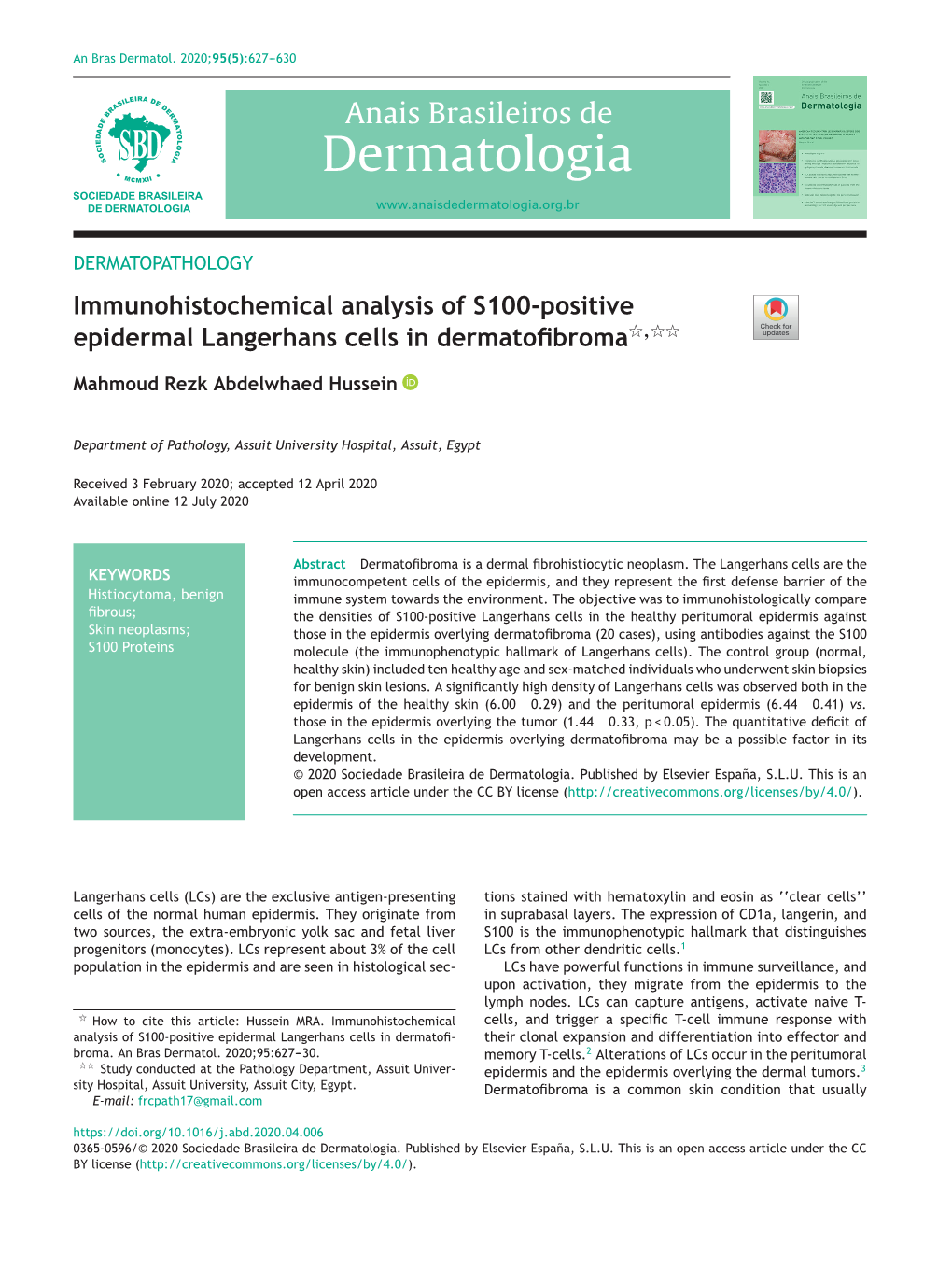 Immunohistochemical Analysis of S100-Positive Epidermal