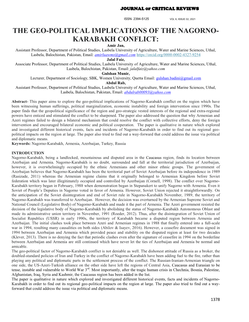 Karabakh Conflict