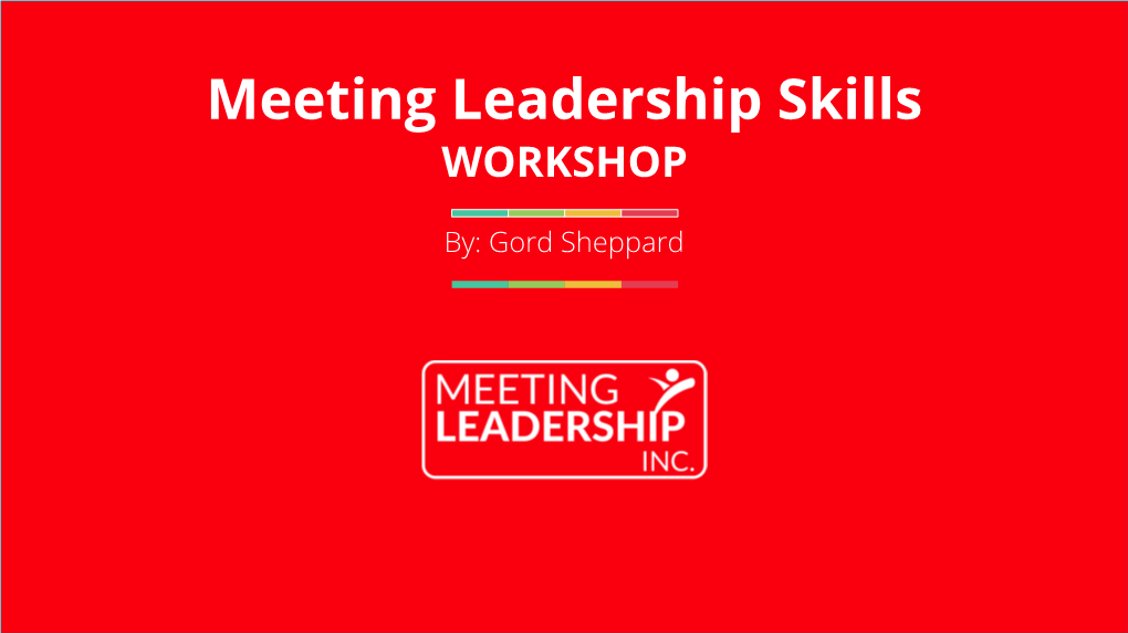 Meeting Leadership Skills