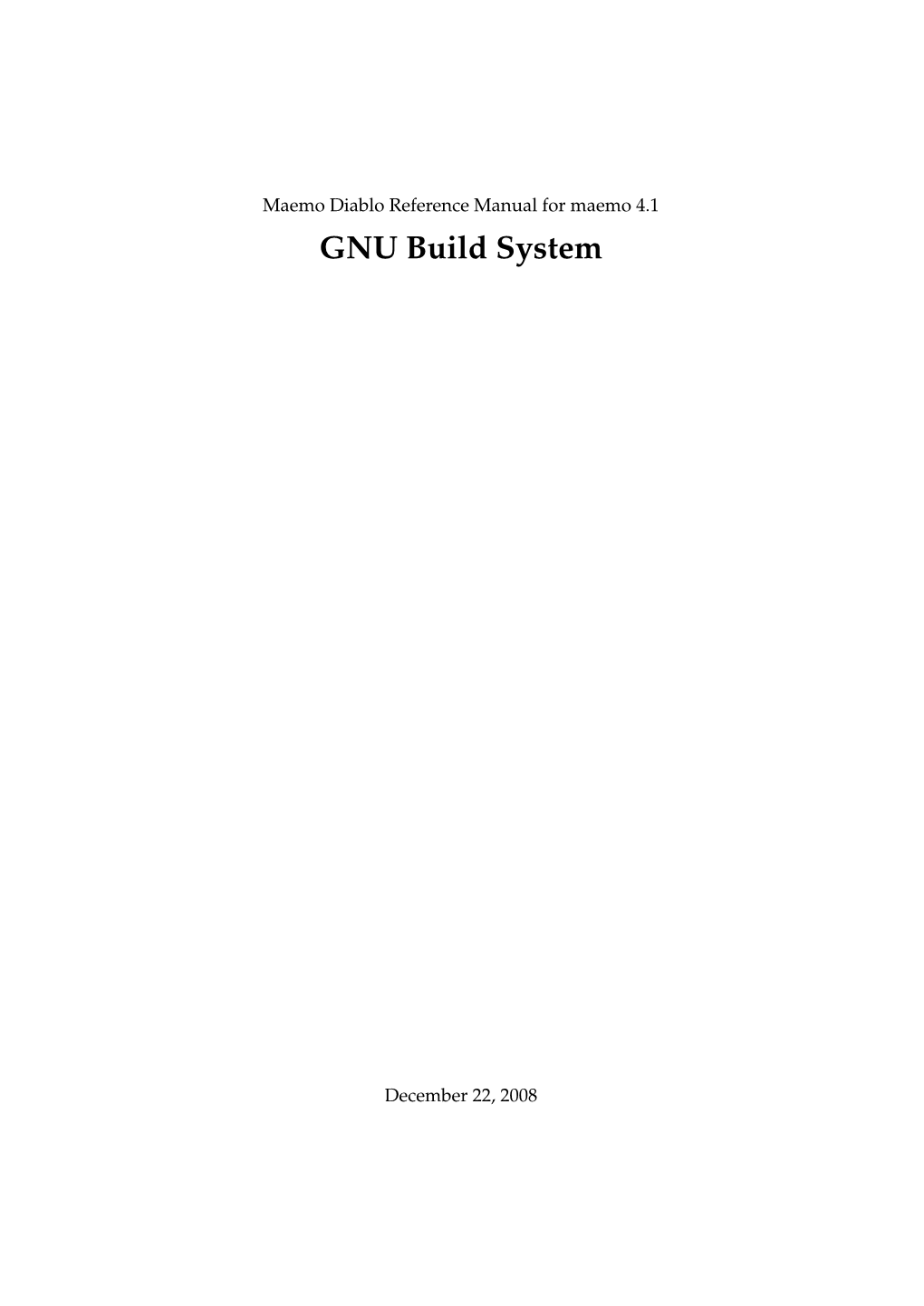 GNU Build System