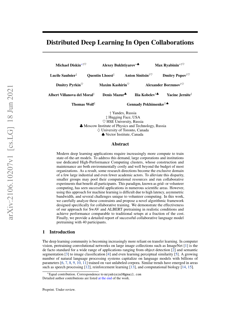 Distributed Deep Learning in Open Collaborations