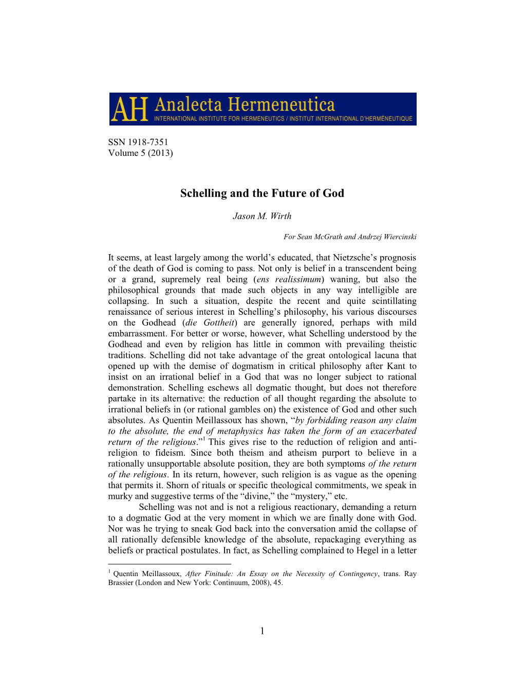 Schelling and the Future of God