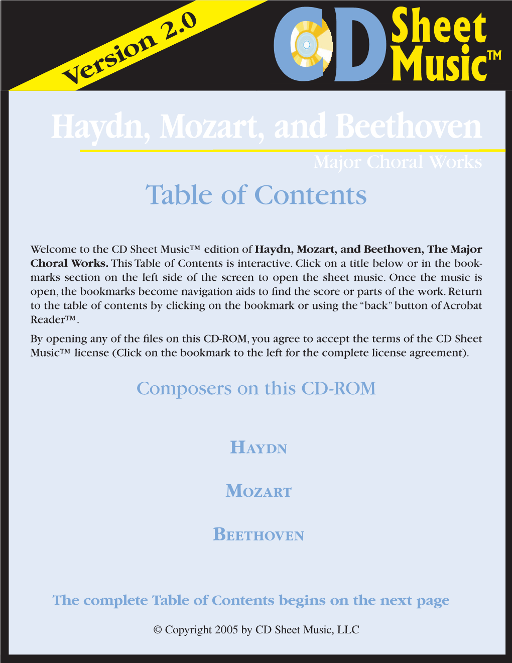 Table of Contents