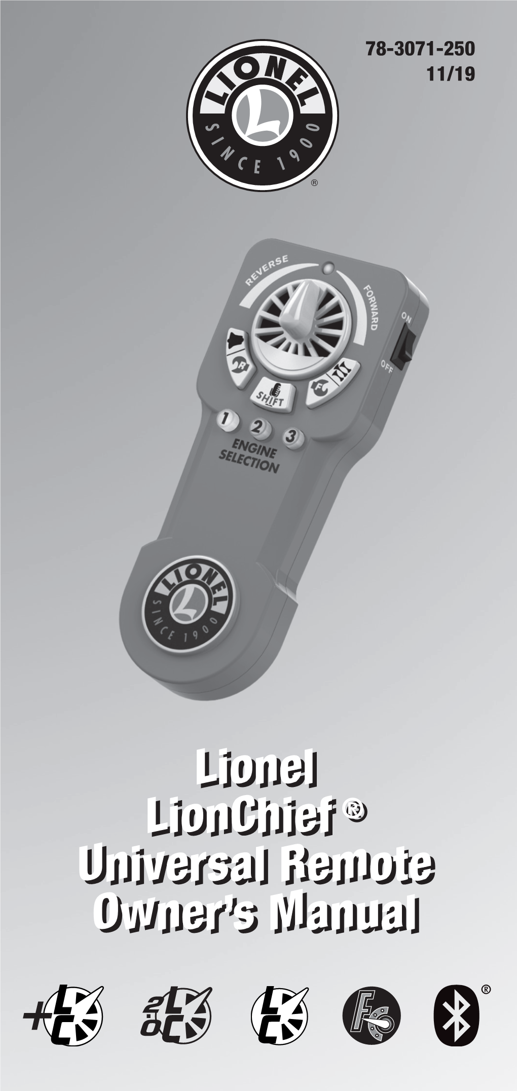 Universal Remote Owner's Manual Lionel Lionchief