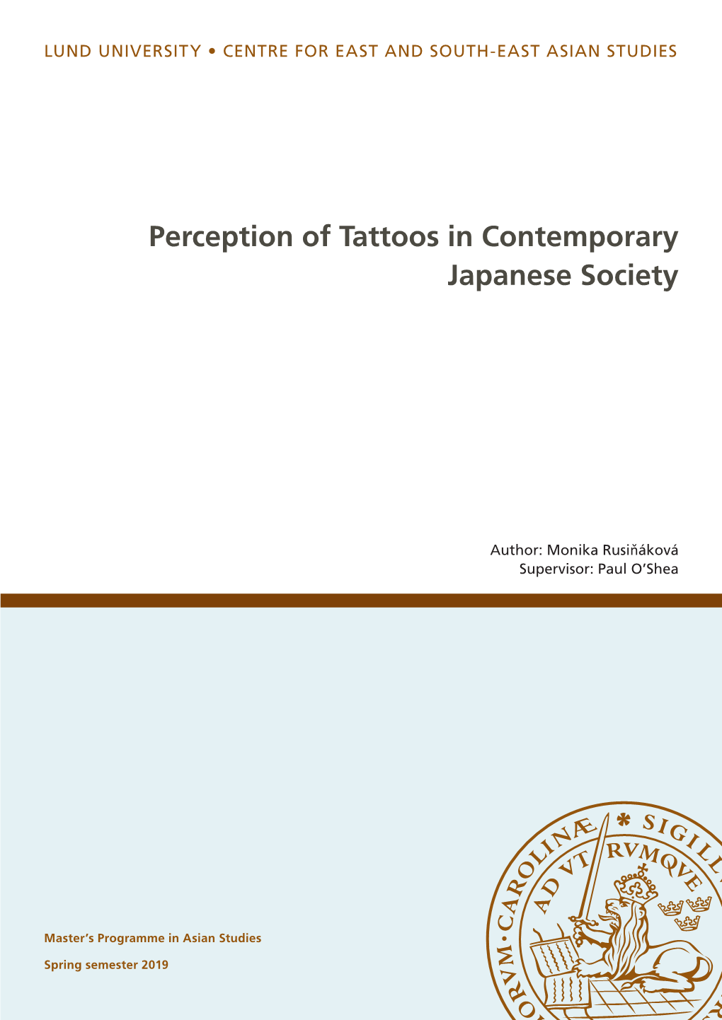 Perception of Tattoos in Contemporary Japanese Society