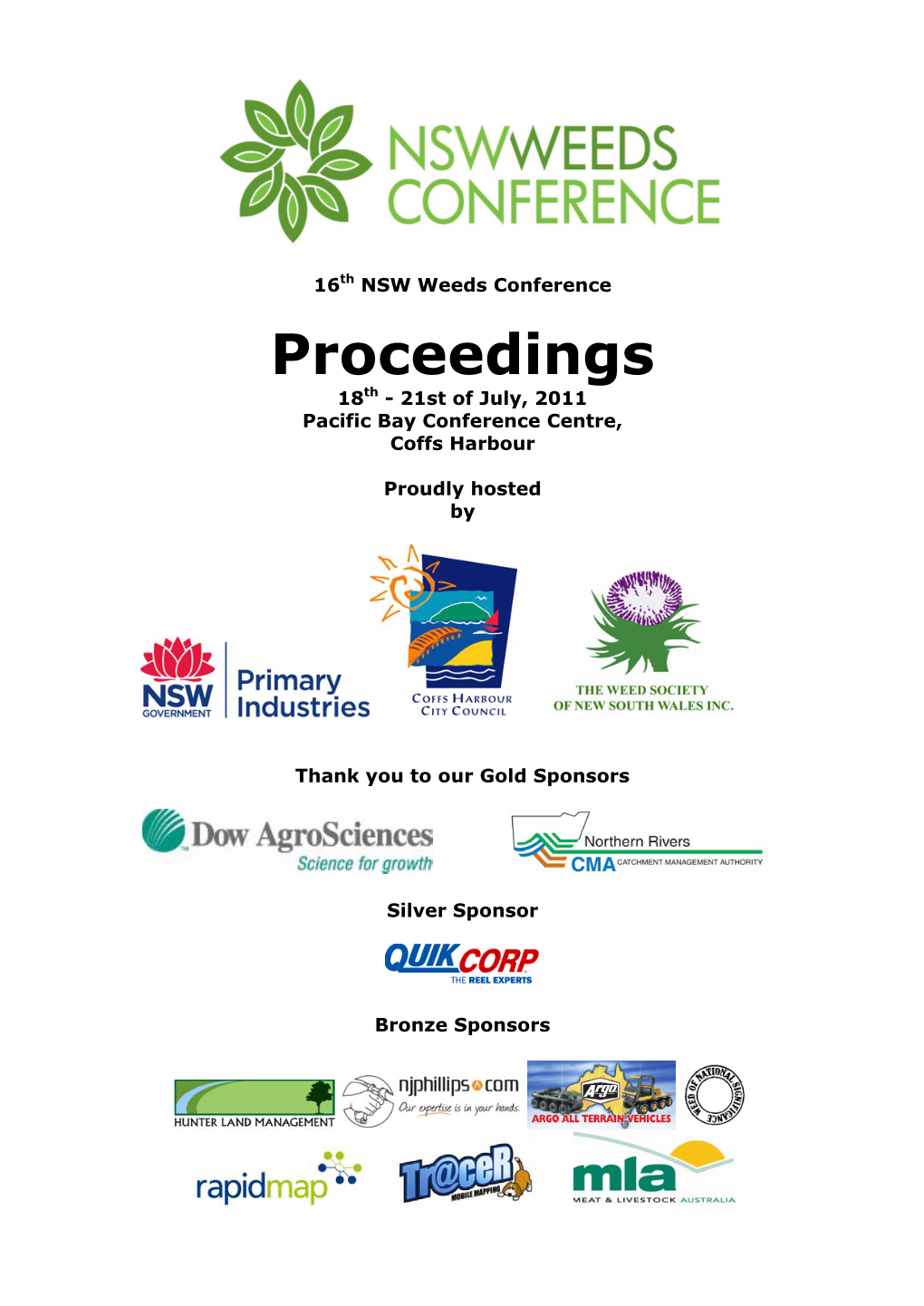 NSW Weeds Conference Program