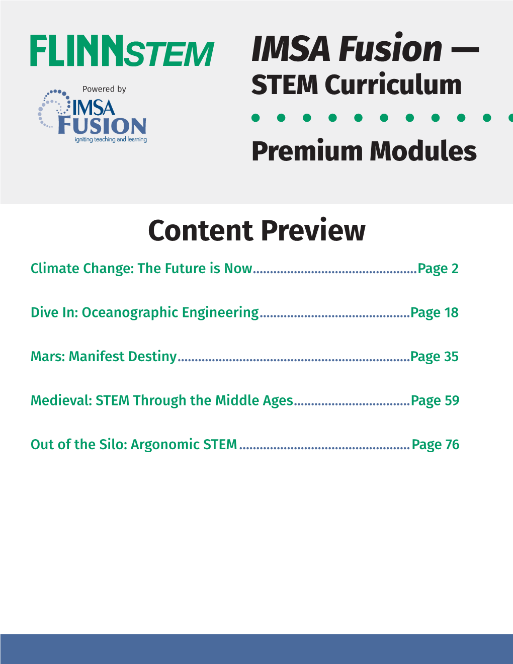 IMSA Fusion — Powered by STEM Curriculum