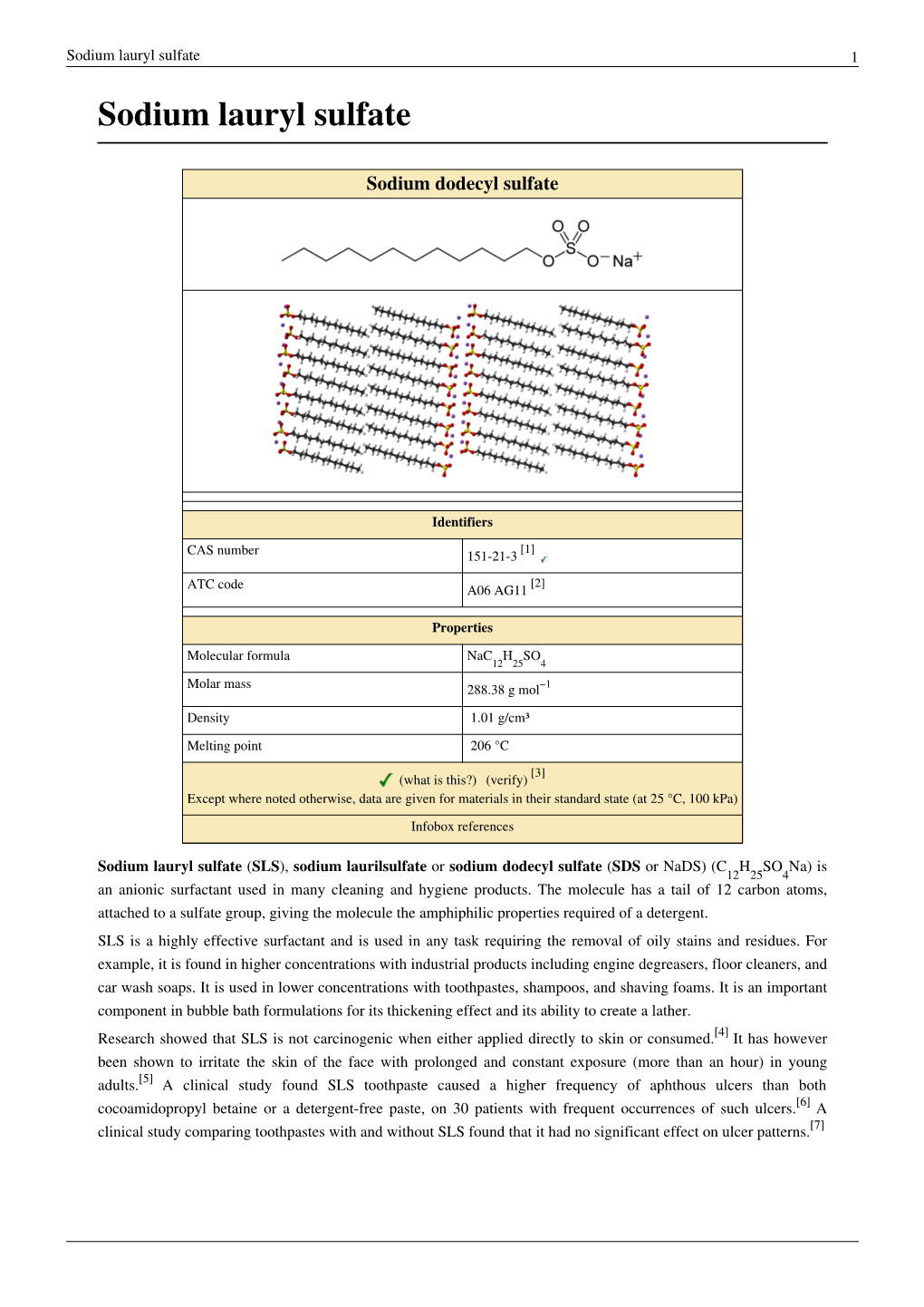 Sodium Lauryl Sulfate 1 Sodium Lauryl Sulfate