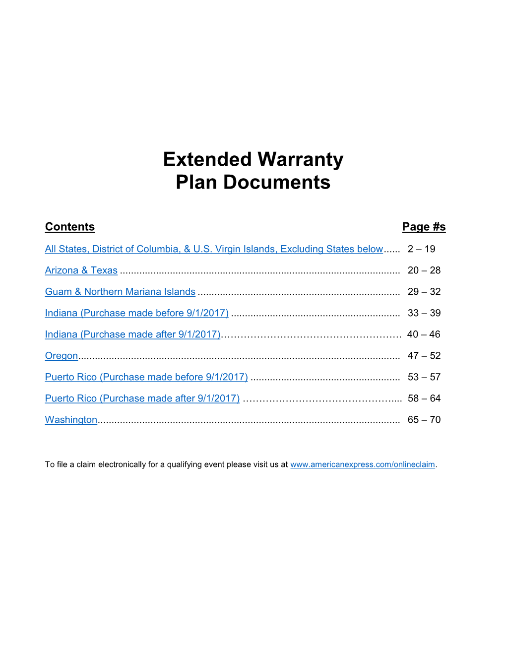 Extended Warranty Coverage