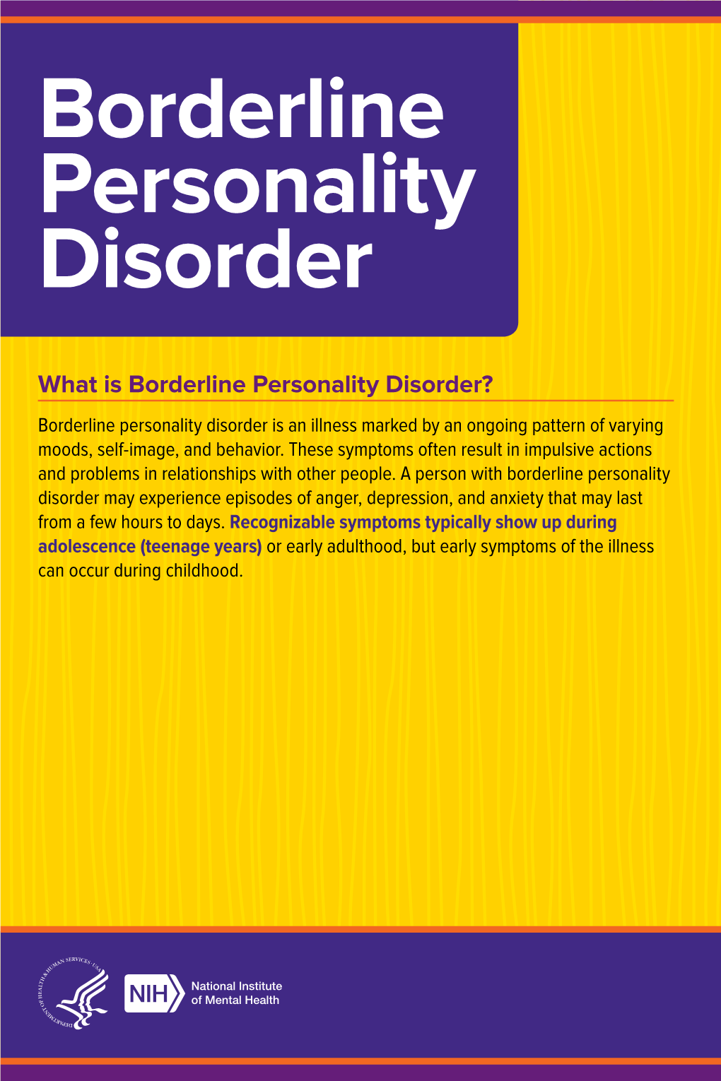 Borderline Personality Disorder