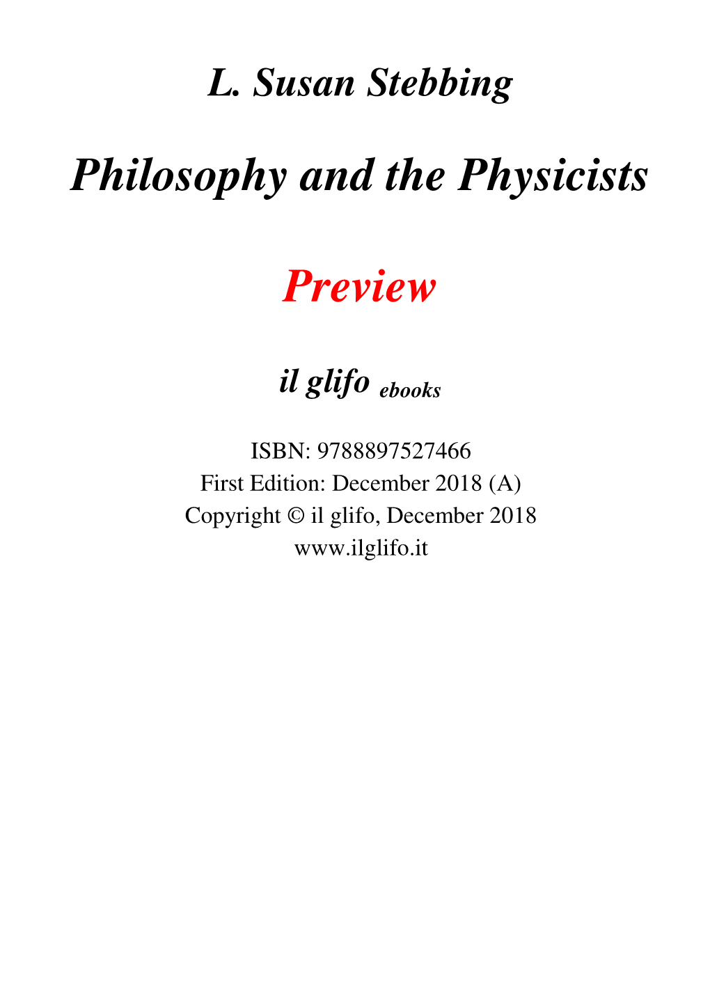 Philosophy and the Physicists Preview