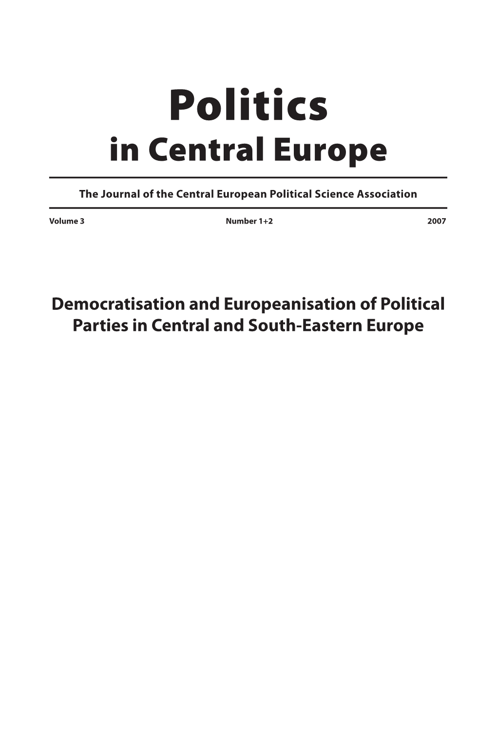 Politics in Central Europe