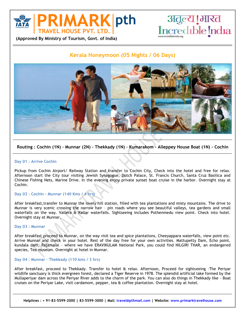 Kerala Honeymoon (05 Nights / 06 Days)