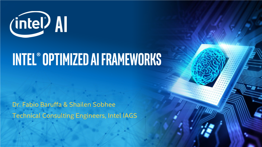 Intel® Optimized AI Frameworks