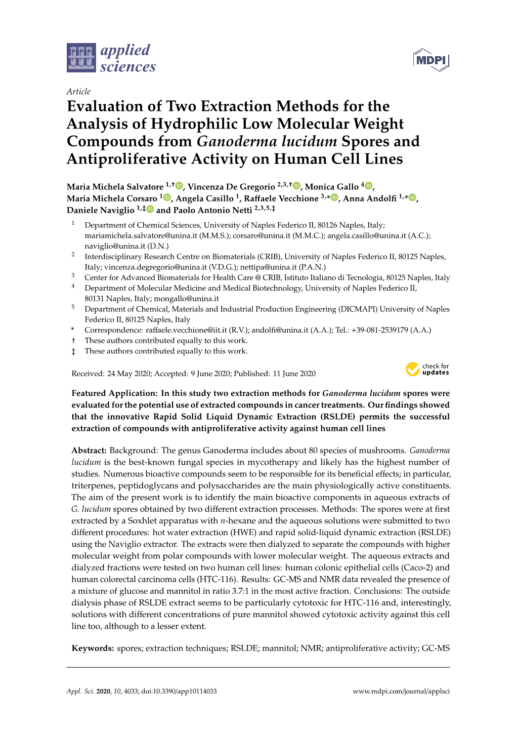 Evaluation of Two Extraction Methods for the Analysis of Hydrophilic Low