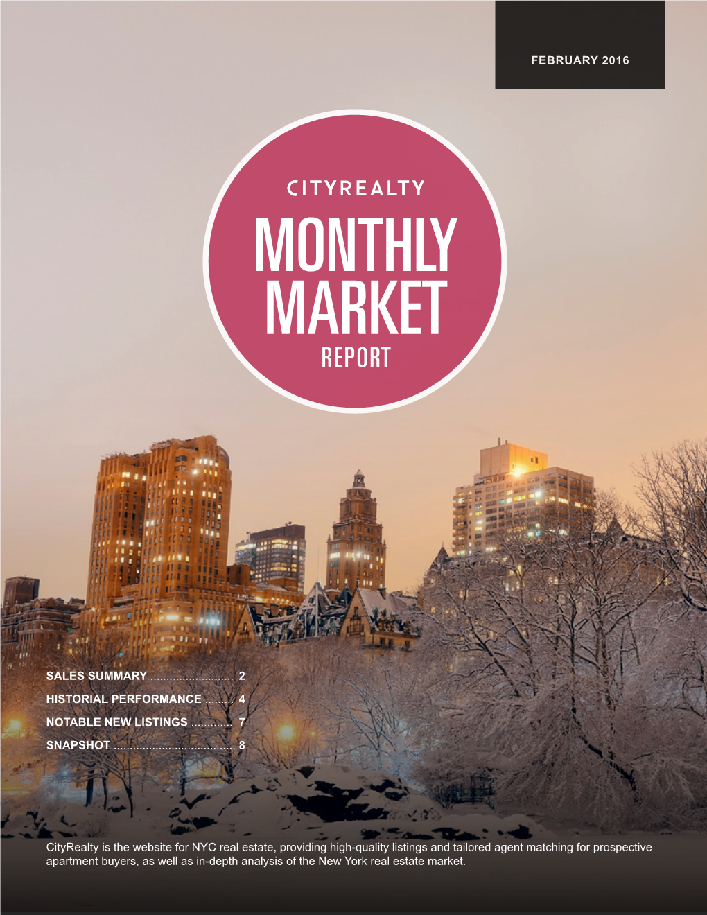 Monthly Market Report