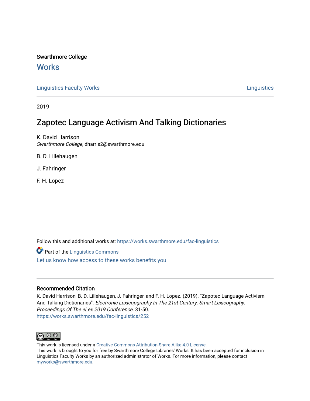 Zapotec Language Activism and Talking Dictionaries