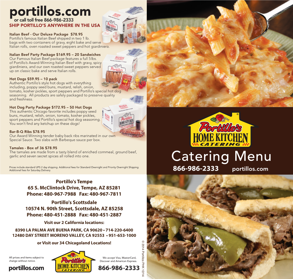 87981 Portillos Catering Menu.Indd