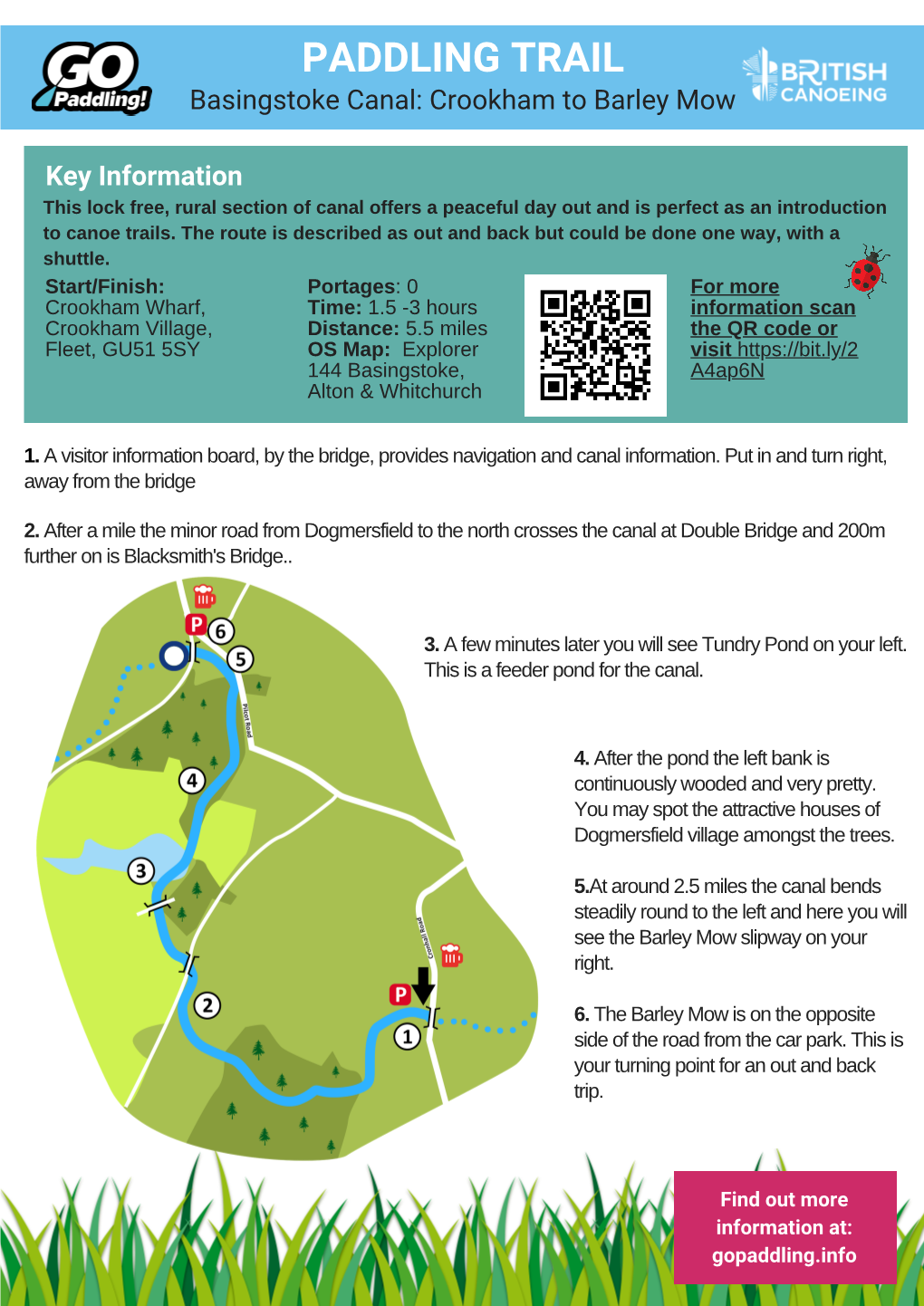 Basingstoke Canal: Crookham to Barley Mow