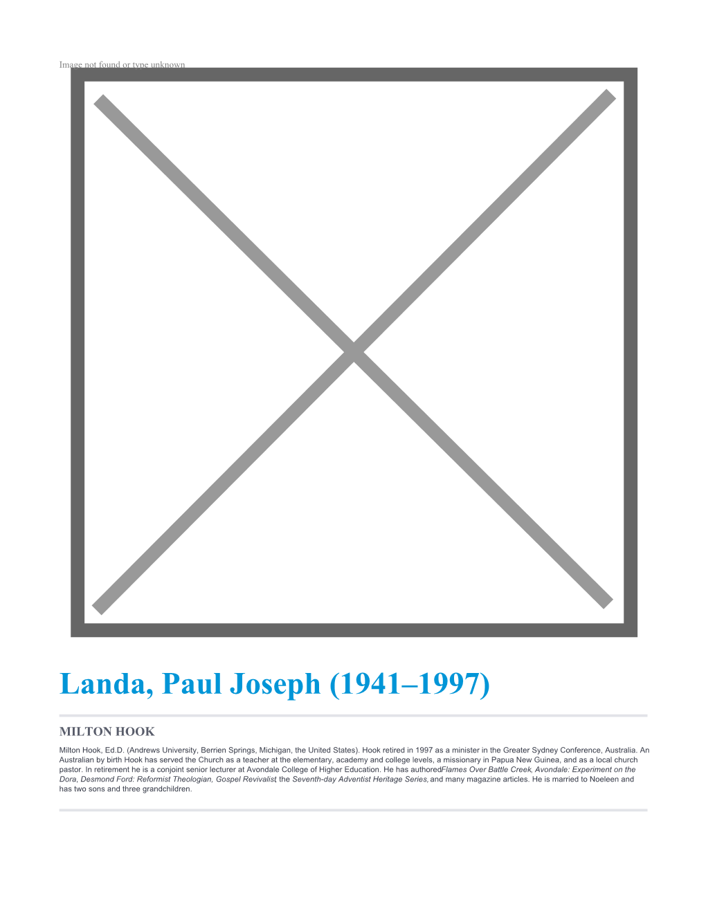 Landa, Paul Joseph (1941–1997)