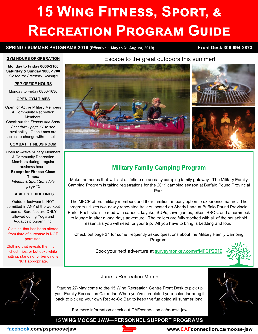 15 Wing Fitness, Sport, & Recreation Program Guide