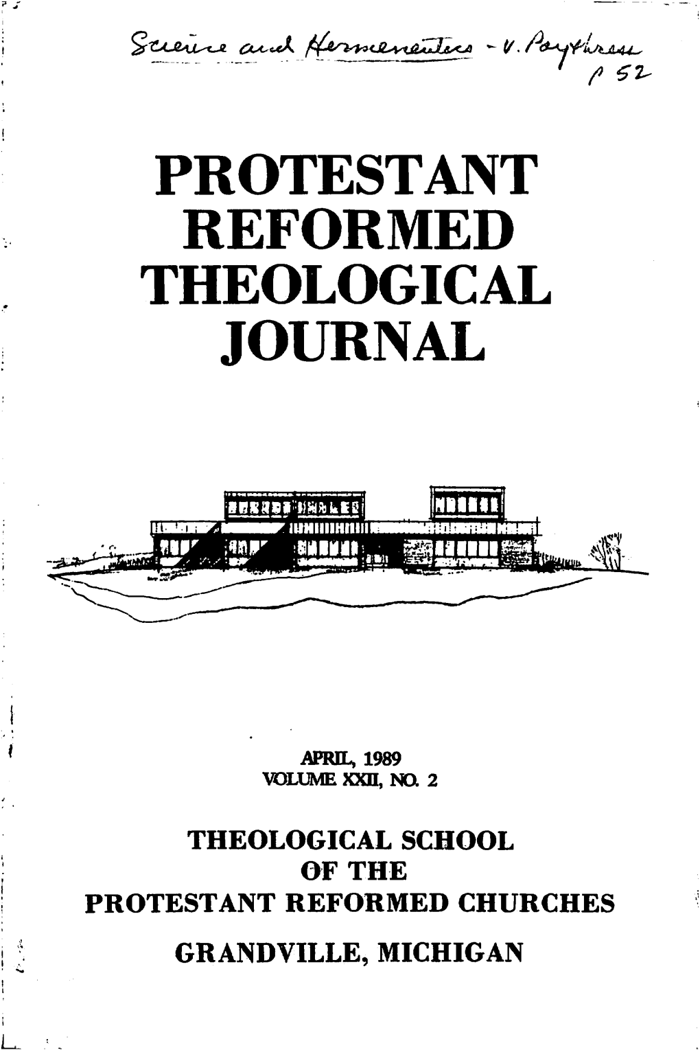 Protestant Reformed Theological Journal