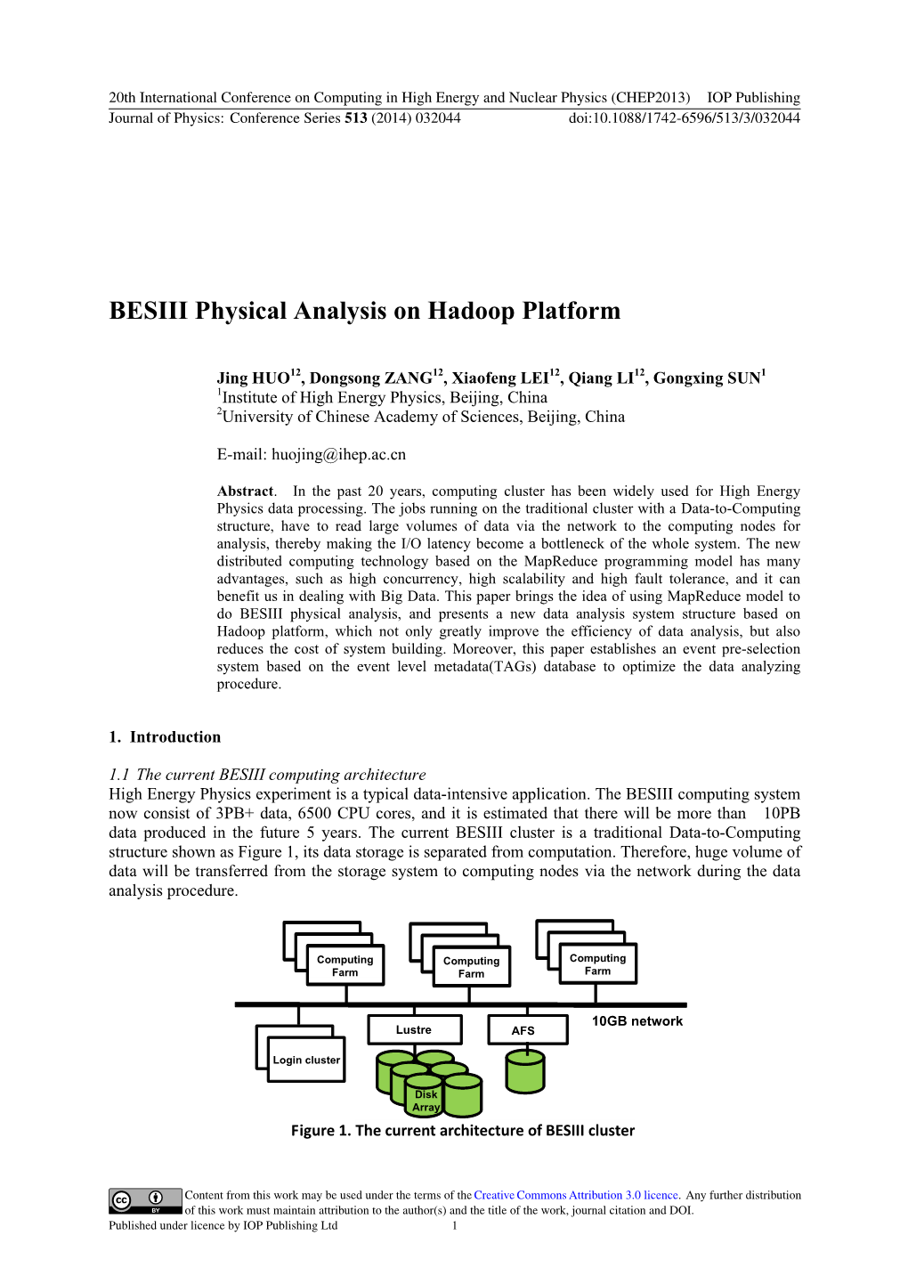 BESIII Physical Analysis on Hadoop Platform