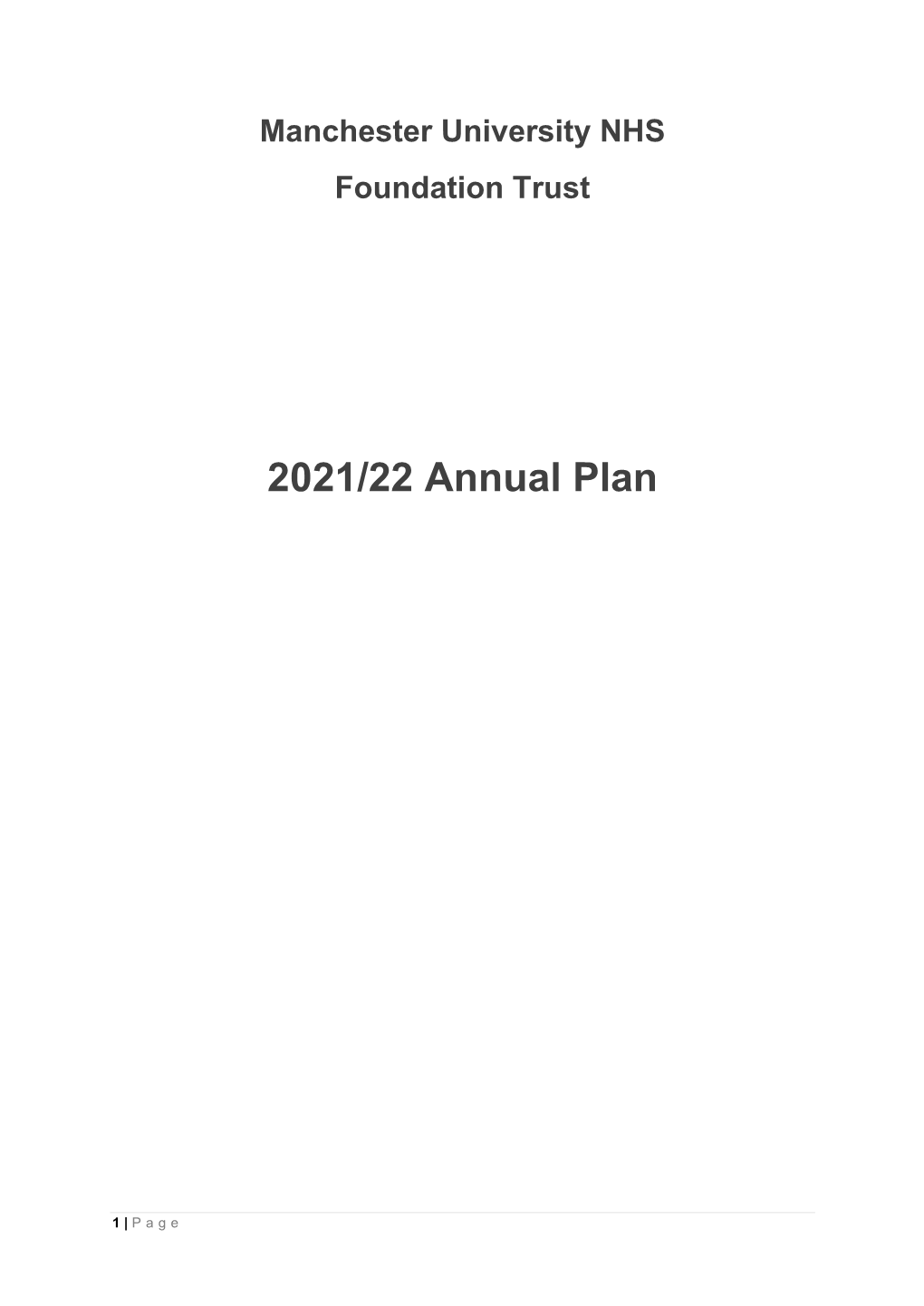 2021/22 Annual Plan