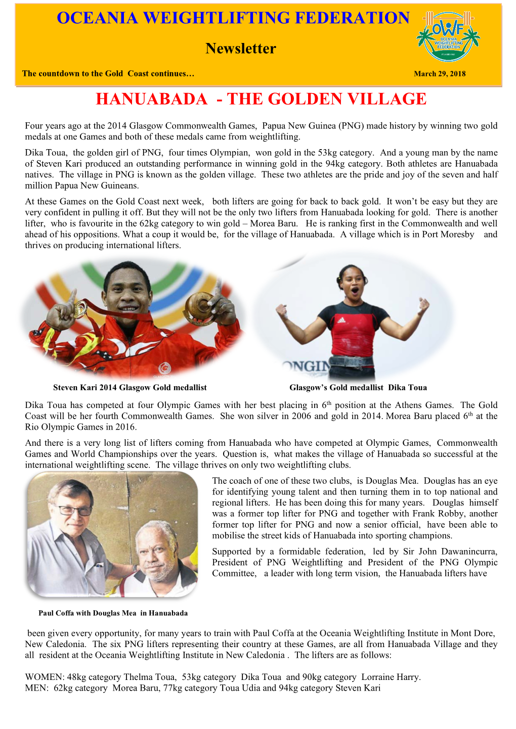 OWF Newsletter Papua New Guinea