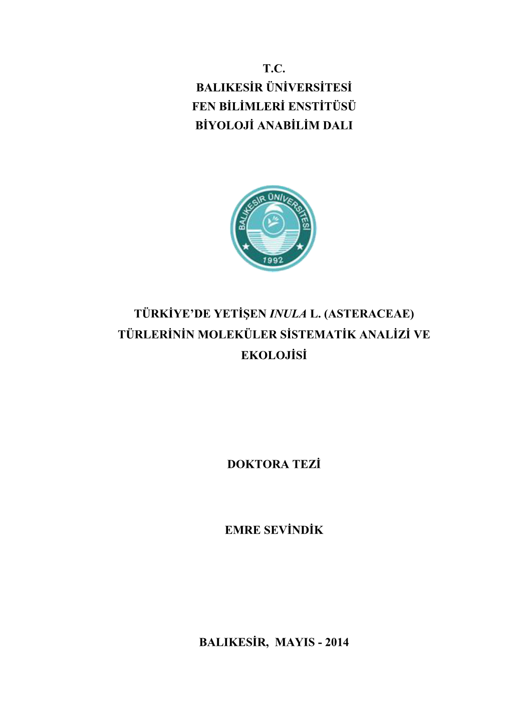 Tc Balikesir Üniversitesi Fen Bilimleri