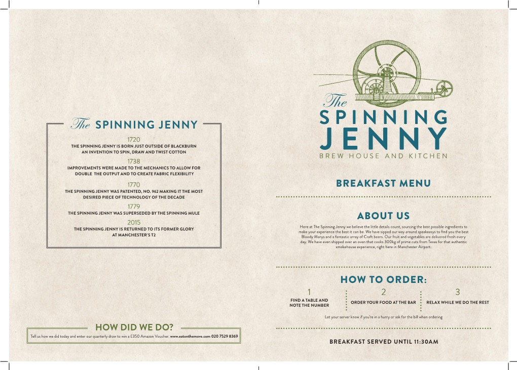 Breakfast Menu About Us