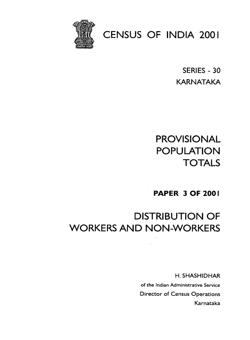 Provisional Population Totals, Series-30