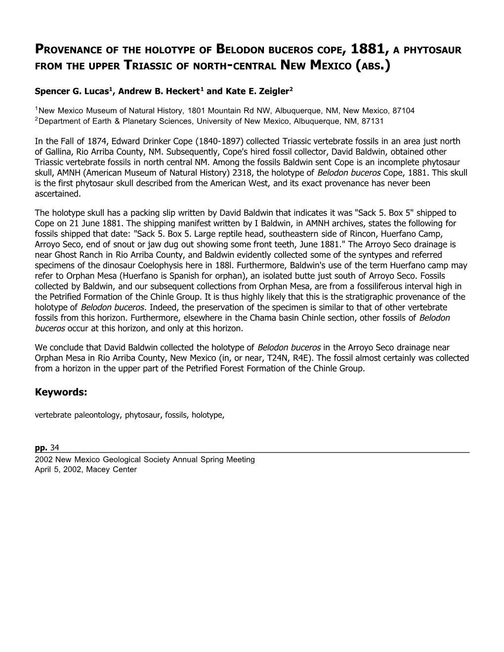 2002 NMGS Spring Meeting: Abstract-1115