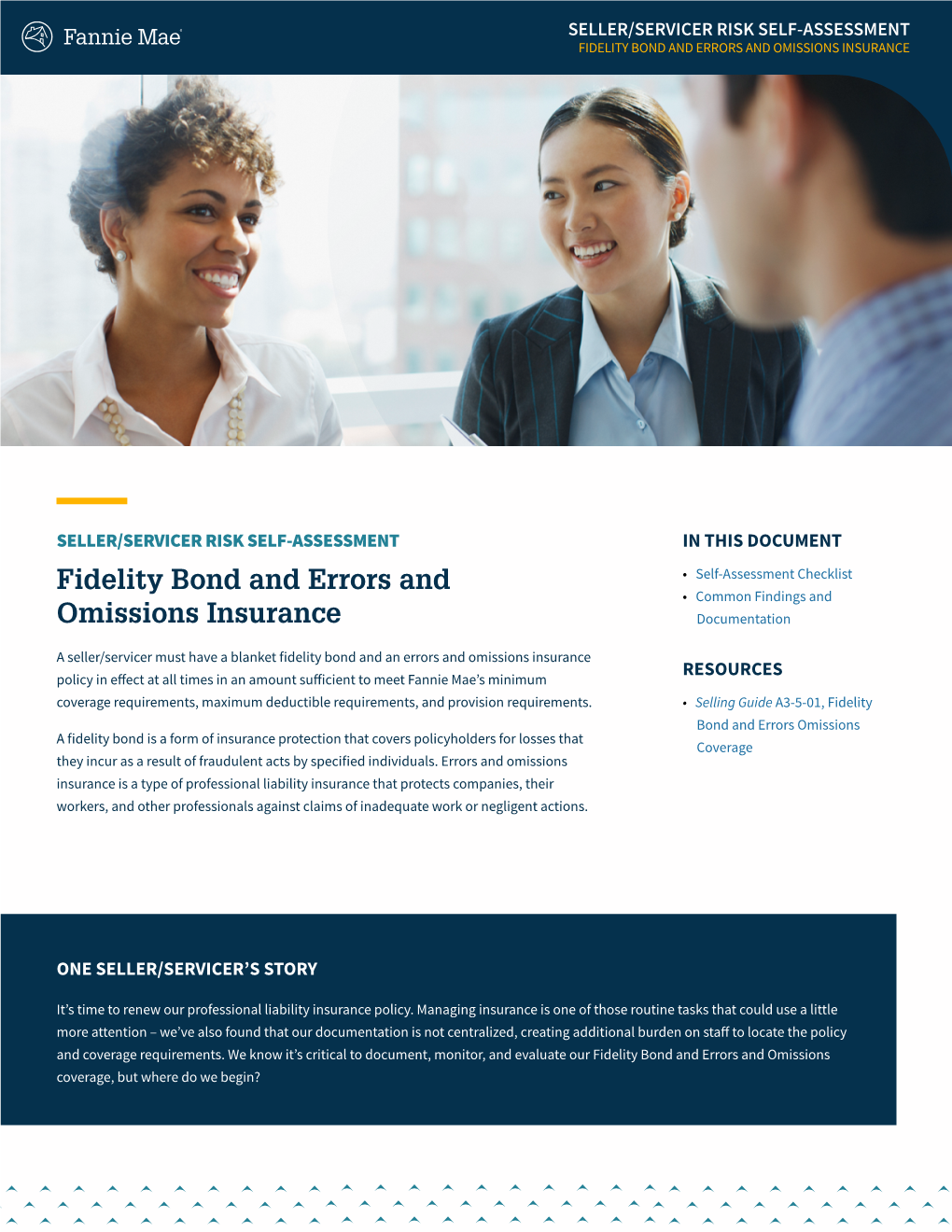 Fidelity Bond and Errors and Omissions Insurance