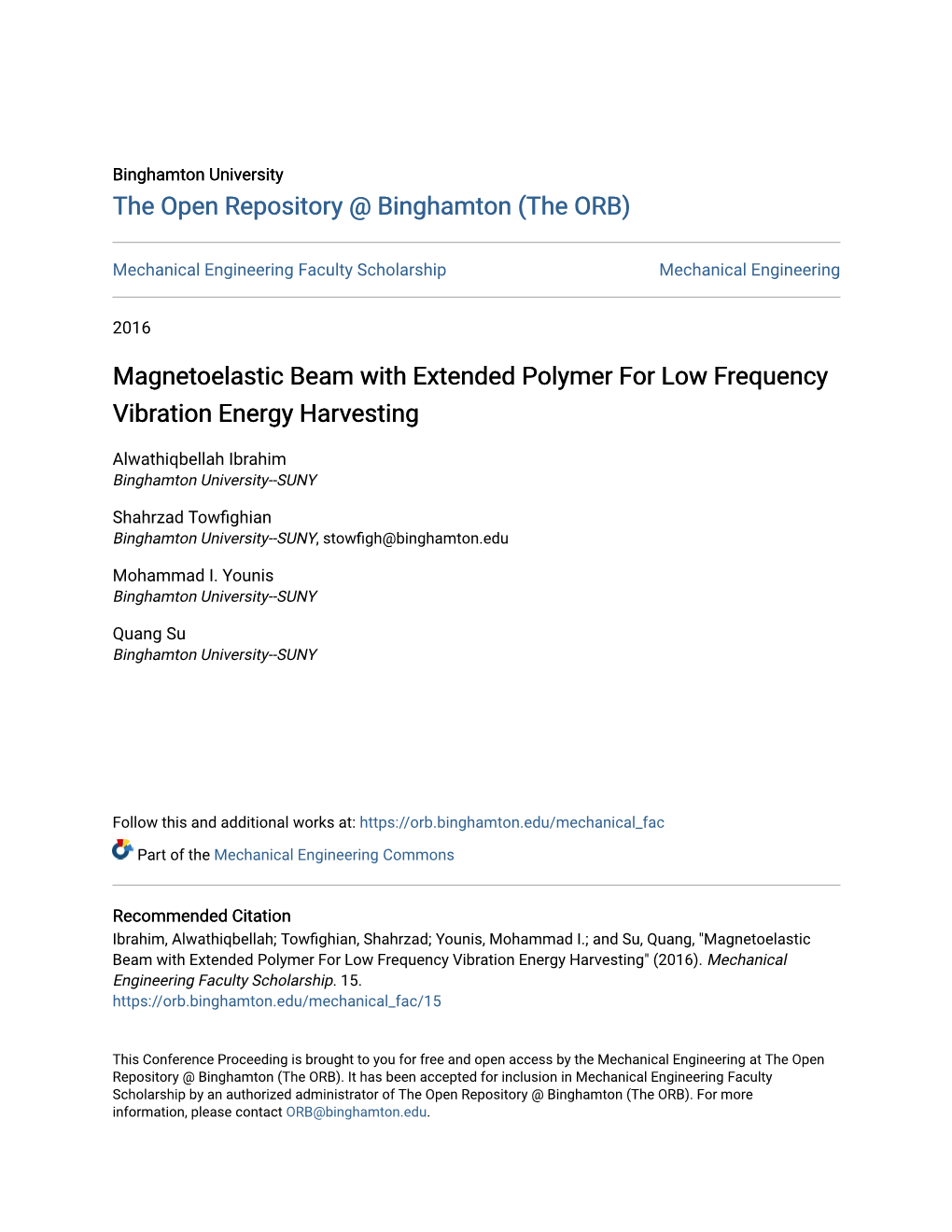 Magnetoelastic Beam with Extended Polymer for Low Frequency Vibration Energy Harvesting