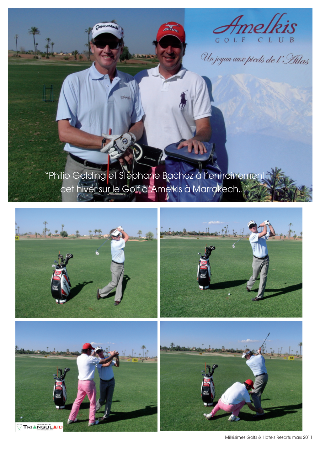 “Philip Golding Et Stéphane Bachoz À L'entrainement Cet Hiver Sur Le Golf D