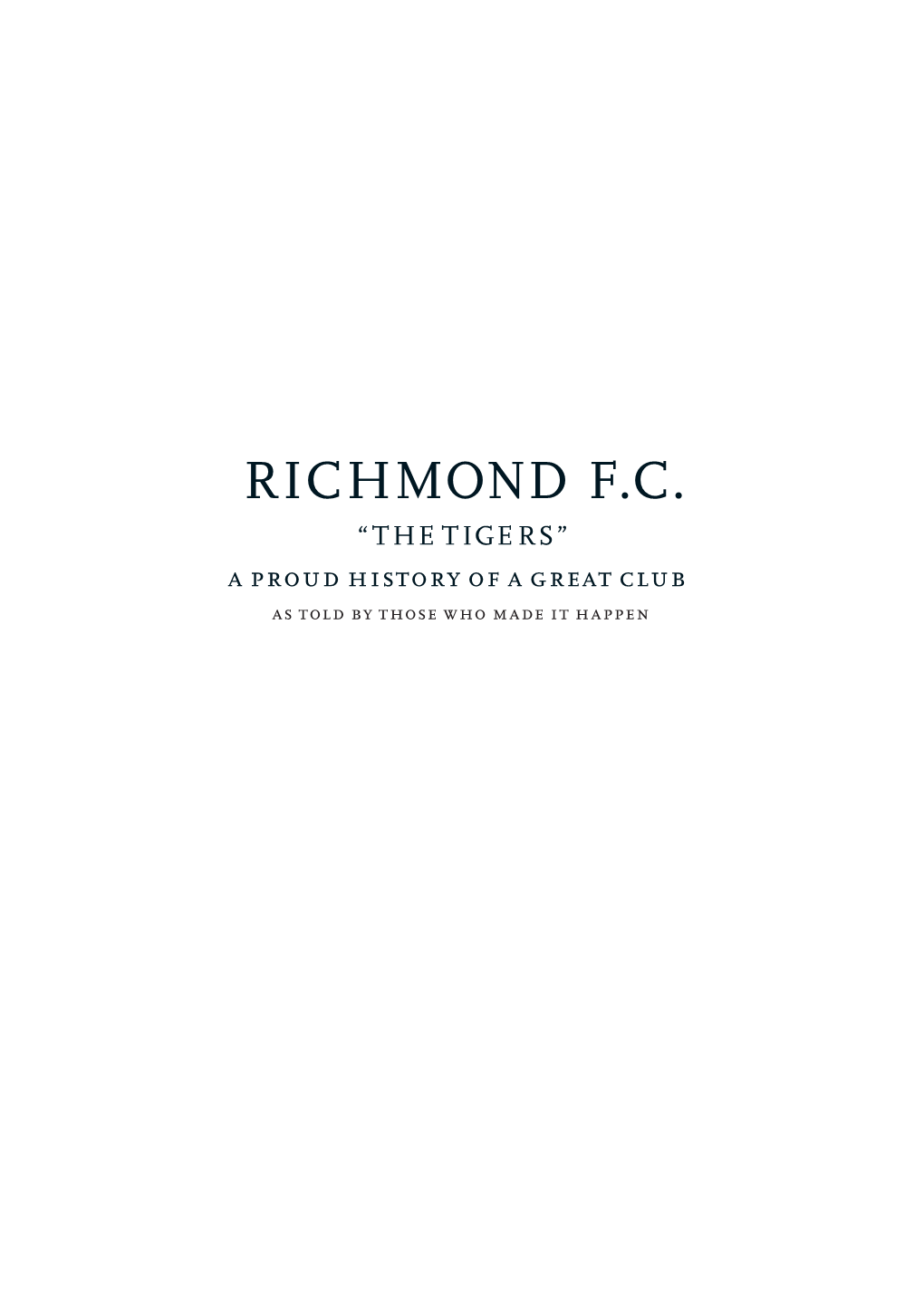 Richmond F.C. Comes to Life