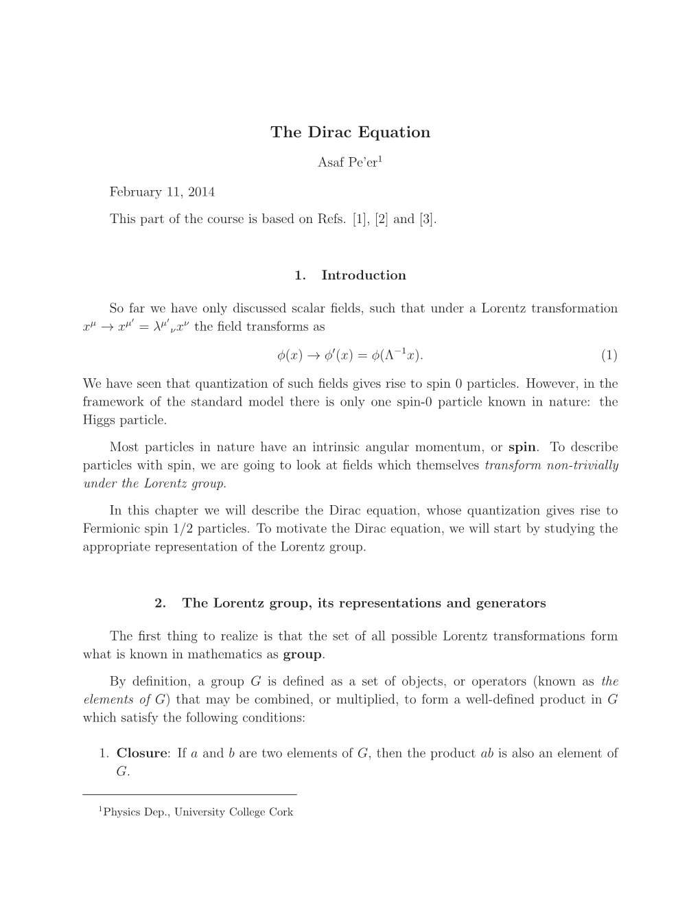 The Dirac Equation