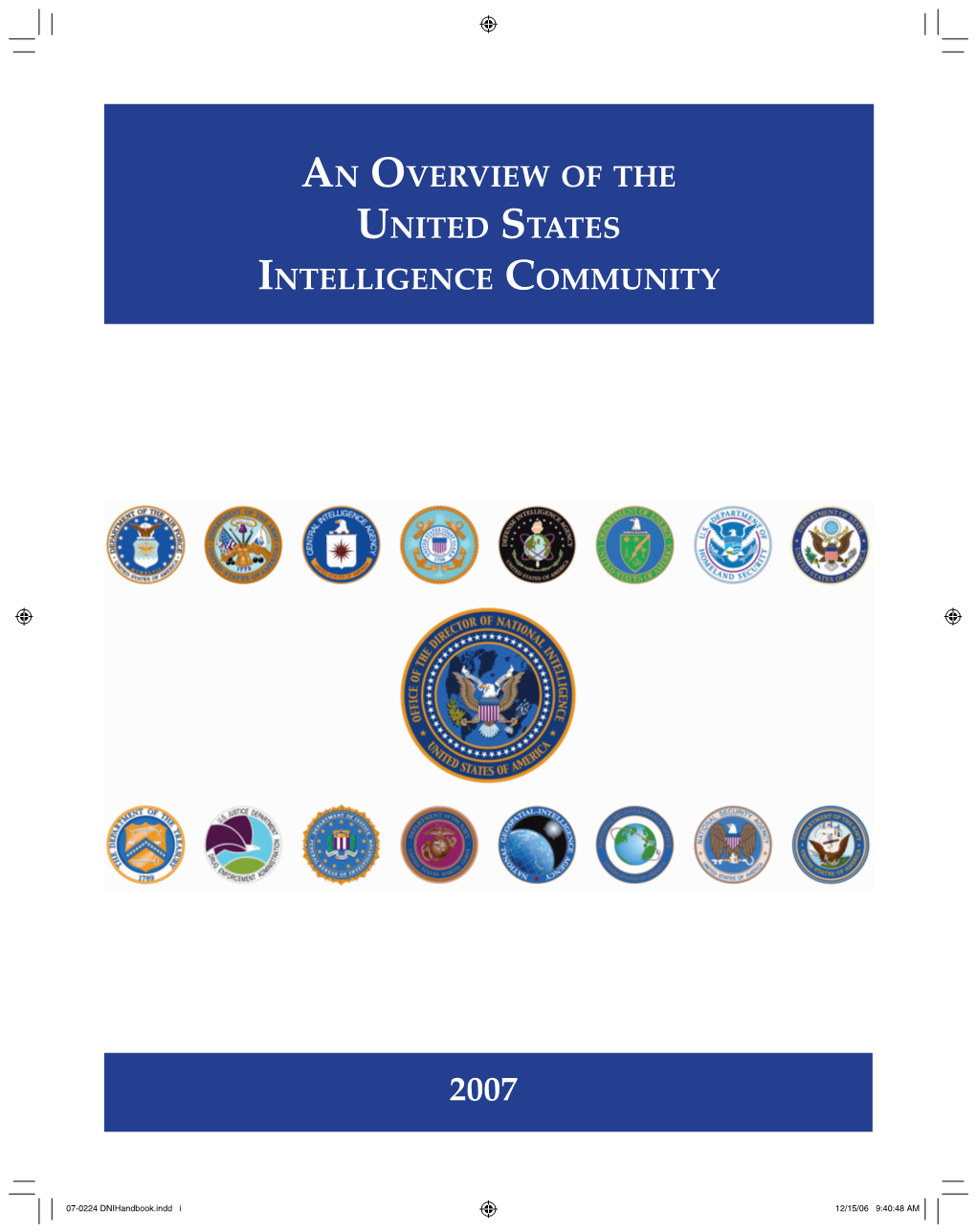 An Overview of the United States Intelligence Community