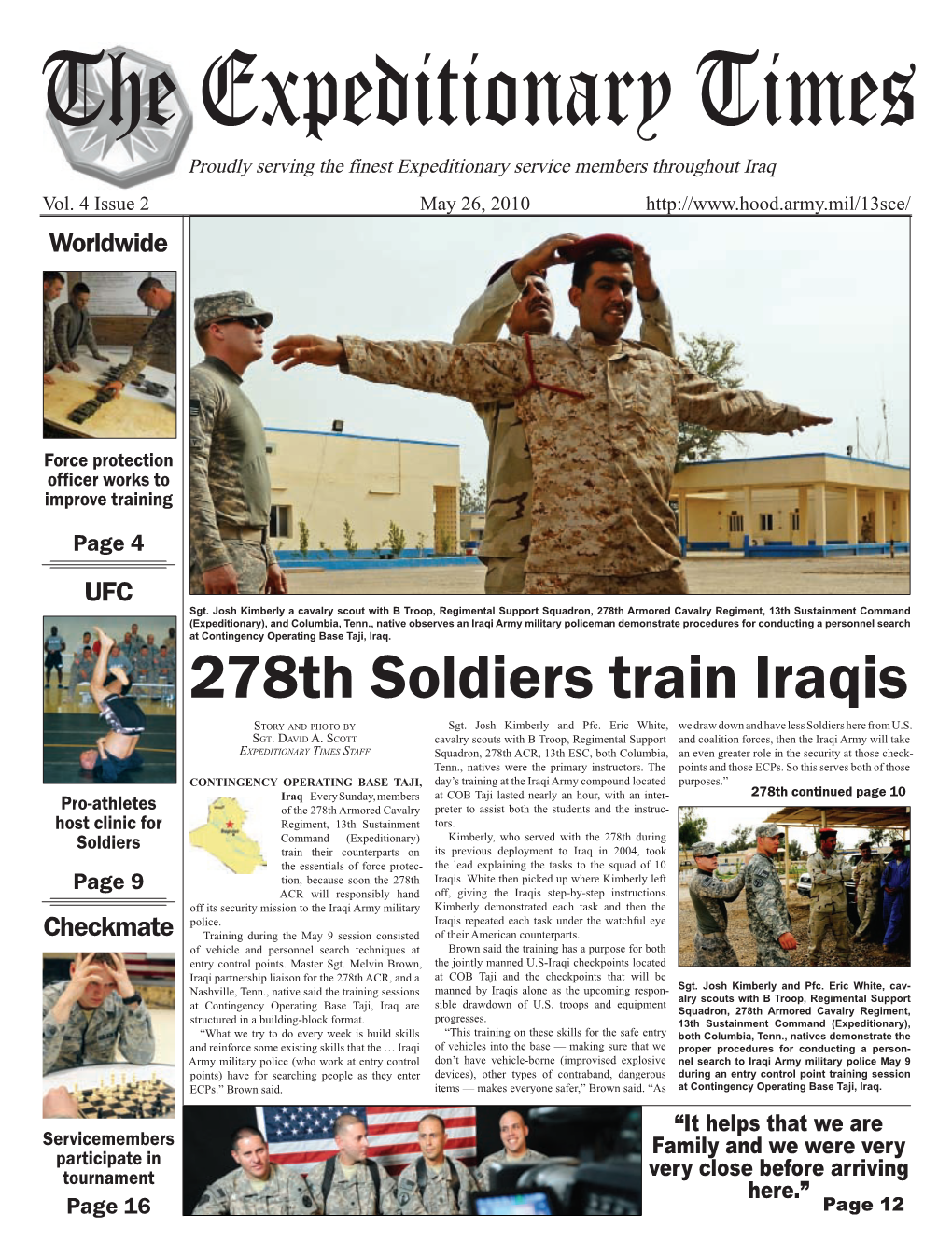 278Th Soldiers Train Iraqis St O R Y a N D P H O T O B Y Sgt